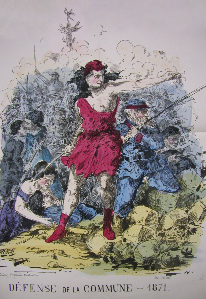 デュパンダン　コミューンの防衛―1871年（版画）